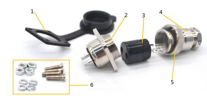 Spina Aviazione GX20 M20 Impermeabile Per Pannello Radio XLR 19-20 Mm