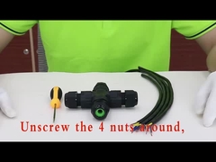 Male And Female DB 2w2 Solder Cup Coaxial Power Connector Waterproof IP 68