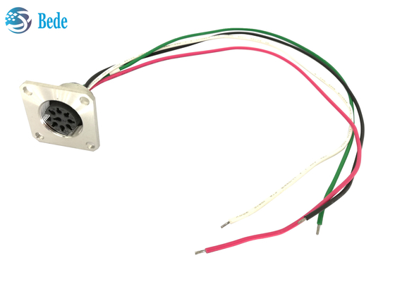 Female 8 Pin Flange Mounting RET Control Cable Connector AISG C485 A4 Style