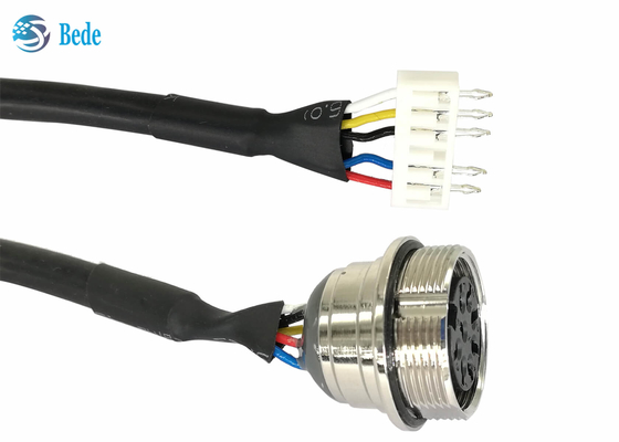 8 pin Female Contacts AISG RET Cable To 6 Pins Crimp Terminal