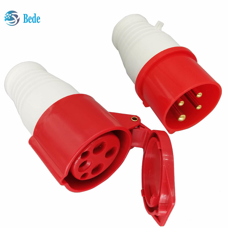 AC 380-415V 16A Industrial Power Connector IP44 Waterproof 4Pin 3 Phase ...