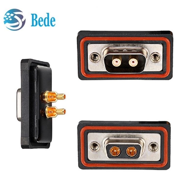 Male And Female DB 2w2 Solder Cup Coaxial Power Connector Waterproof IP 68