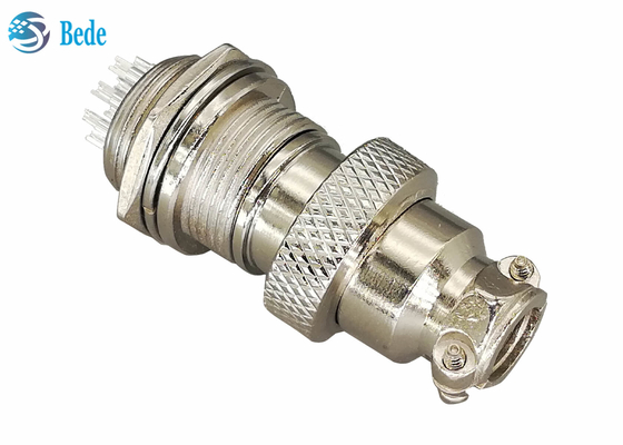10 Pin Male / Female Gx16 Aviation Connector Set Zinc Alloy Material Welding