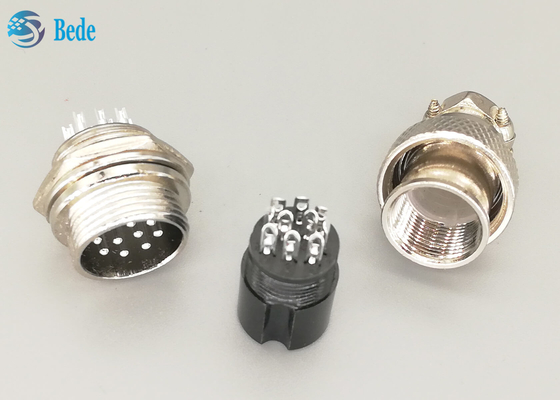 10 Pin Male / Female Gx16 Aviation Connector Set Zinc Alloy Material Welding