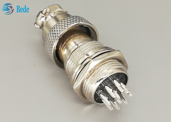 10 Pin Male / Female Gx16 Aviation Connector Set Zinc Alloy Material Welding