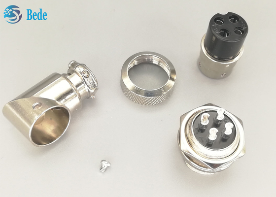 Aircraft Gx16 4 Pin Connector Set Plug And Socket Kits Elbow Panel Mount Connector
