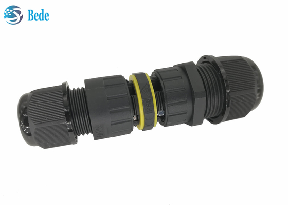 IP 68 Waterproof Cable Connectors 3 Pins Output 2~4 Wires Withstand High Voltage And High Current
