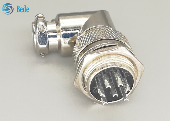 Silver Plated  7 Pins gx16 90 Degree aviator connector Male And Female Sets