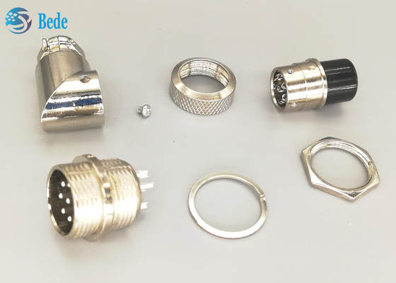 Silver Plated  7 Pins gx16 90 Degree aviator connector Male And Female Sets