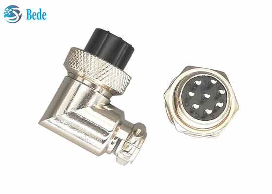 G×16 8 Pins Male And FemaleAviation Connector Plug L Type Silver Plated Plug