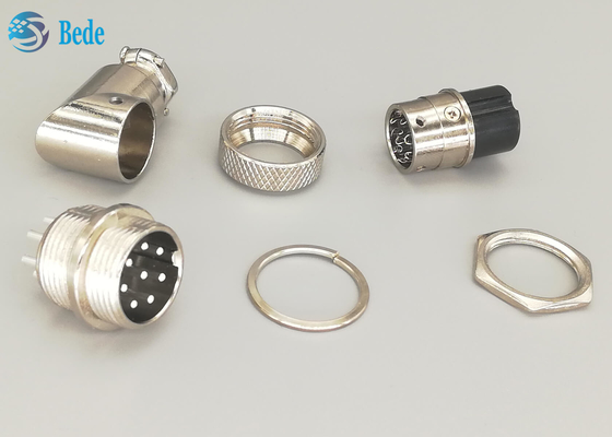 G×16 8 Pins Male And FemaleAviation Connector Plug L Type Silver Plated Plug