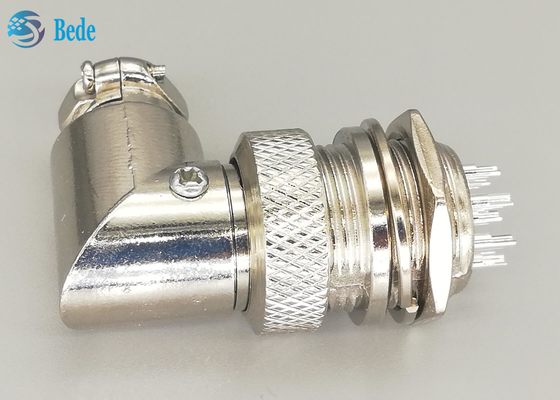 G×16 8 Pins Male And FemaleAviation Connector Plug L Type Silver Plated Plug