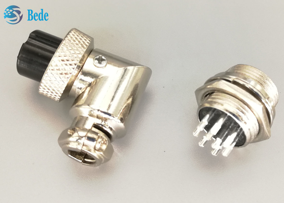 Aviation Connector Plug G×16 9 Pins Male And Female Sets L Type Silver Plated Plug