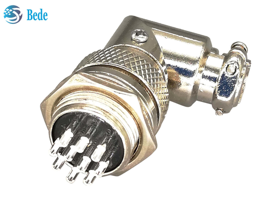10 Pins Gx16 Elbow Connector Aviation Connector Male And Female Sets Silver Plated Plug