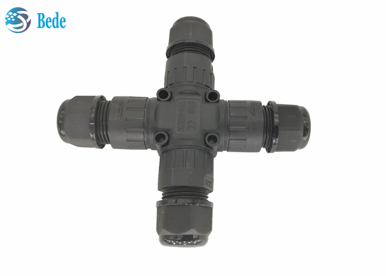 X Type  4-Channel Ip68 Waterproof Connector 3 - Poles Ideal For 3 Pin Wires