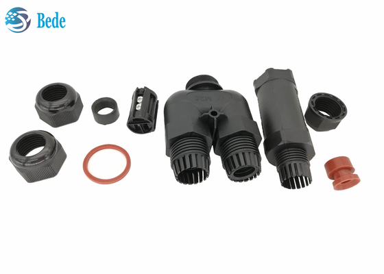 Y Type 3 Channel 2 3 4 5 Pin Waterproof Electrical Connectors Ip68 250v 16~24a
