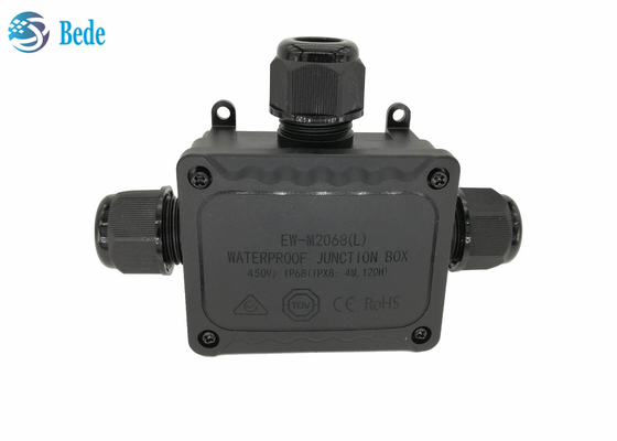 IP68 Waterproof Junction Box Weatherproof Outlet Box 3 Channel  450V T Type