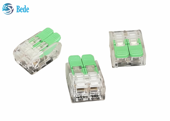 32A PC / PA66 Push In Wire Connector Lever Nut Wire Splicing Connector 2 Ways OJ262