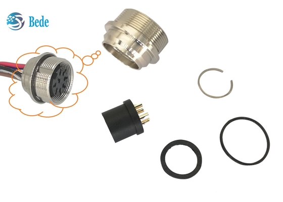 C485 Style A3 AISG Connector Assembly Female End 8 Pins 5 Gold Plated Connector