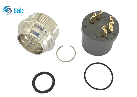 C485 Style A3 AISG Connector Assembly Female End 8 Pins 5 Gold Plated Connector