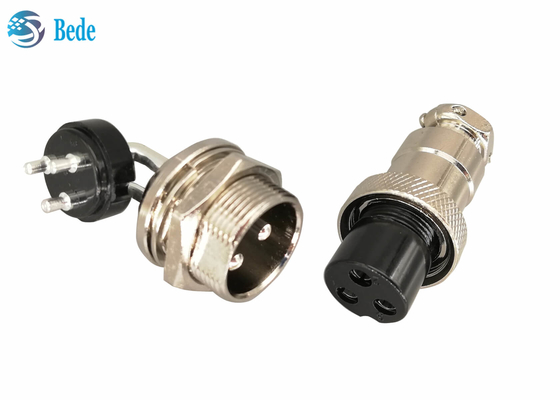 GX 20 2 3 4 Pin Aviation Connector Elbow Male And Straight Female Kits Panel Mount Connector