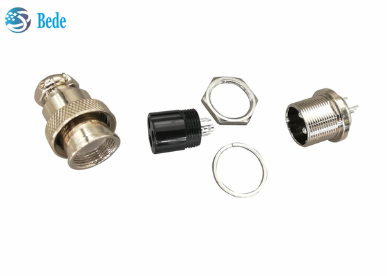 Zinc Alloy Gx20 Connector Rear Mounting Connector For Industrial Control Panel M19