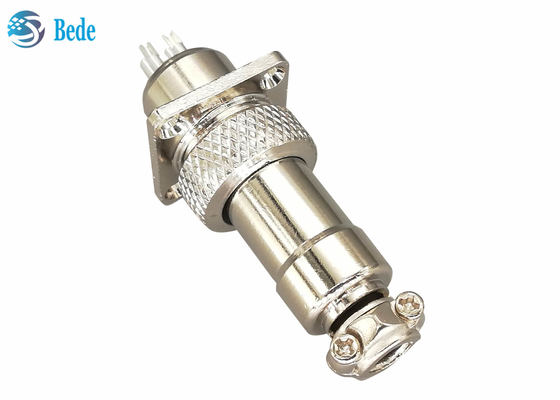2 3 4 Pin GX12 Aviation Connector With Square Flange Male And Female Sets