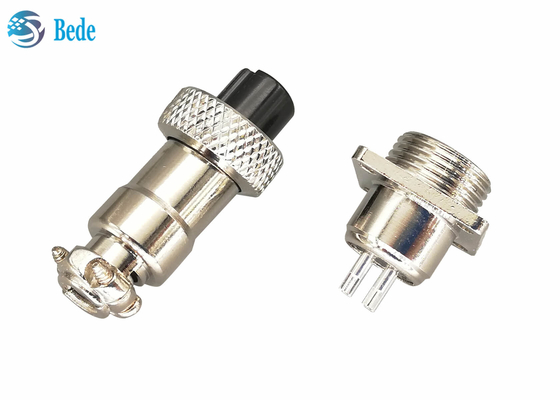 5 6 7 Pin M12 Circular Connector With Square Flange Male And Female Sets