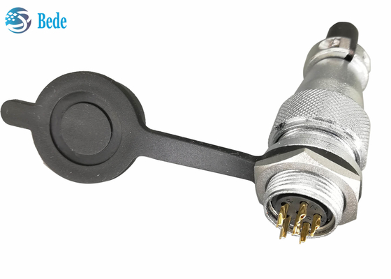 WS16 Panel Mounting 8 9 10 Pin Circular Connector PVC soft plastic With Dust Cover
