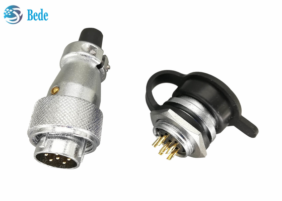 WS16 Panel Mounting 8 9 10 Pin Circular Connector PVC soft plastic With Dust Cover
