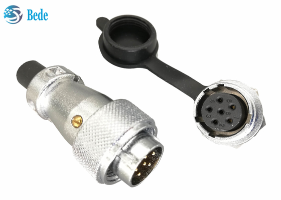 WS16 Panel Mounting 8 9 10 Pin Circular Connector PVC soft plastic With Dust Cover