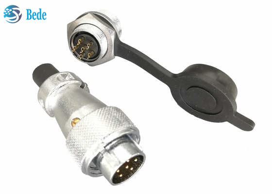 WS16 Panel Mounting 8 9 10 Pin Circular Connector PVC soft plastic With Dust Cover