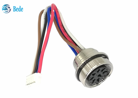 Female Contacts To 5 Pins Crimp Terminal AISG RET Cables AISG IP67 Rear Panel Mounting
