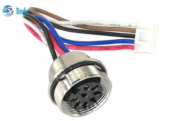 Female Contacts To 5 Pins Crimp Terminal AISG RET Cables AISG IP67 Rear Panel Mounting