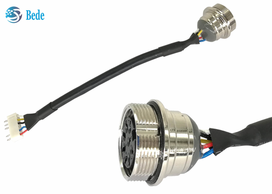 8 pin Female Contacts AISG RET Cable To 6 Pins Crimp Terminal