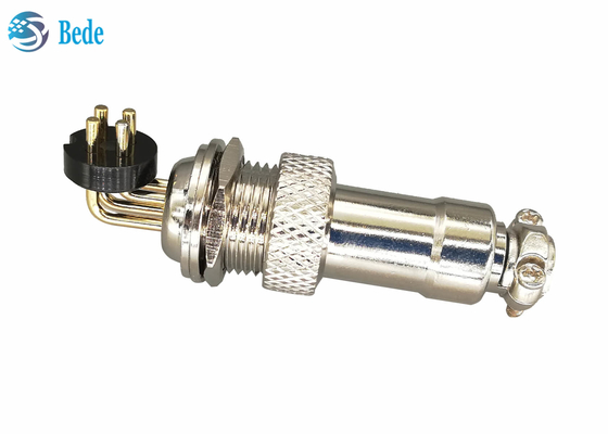 90 Angle GX16 Aviation Connector With Pins 6~10 Pins PCB Welding Style