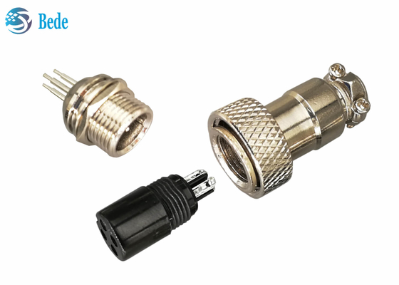 GX16 Aviation Connector Kits PCB Welding Style 7~10 Pin Plug And Socket 4A 200V