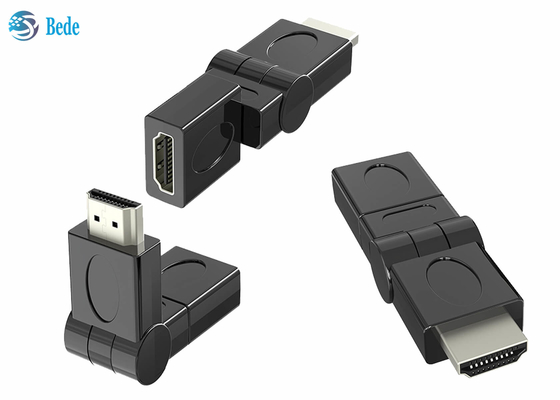 Gold Plated HDMI Male To Female Swivel Adapter 90 180 270 360 Deg Rotatable