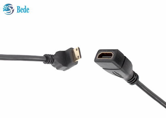 Angled Mini HDMI Male to HDMI Female Cable Adapter Connector 4 Directions Up-Down-Left-Right