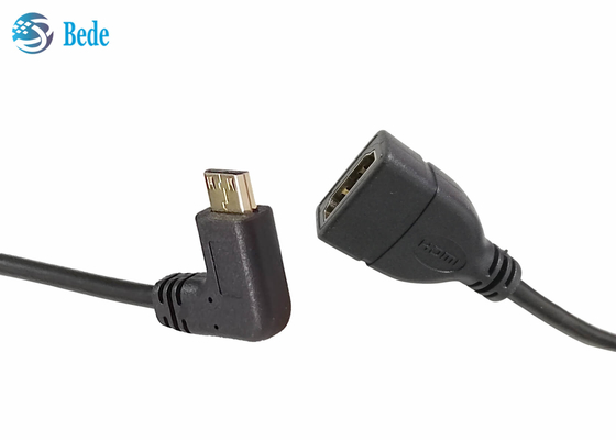 Angled Mini HDMI Male to HDMI Female Cable Adapter Connector 4 Directions Up-Down-Left-Right