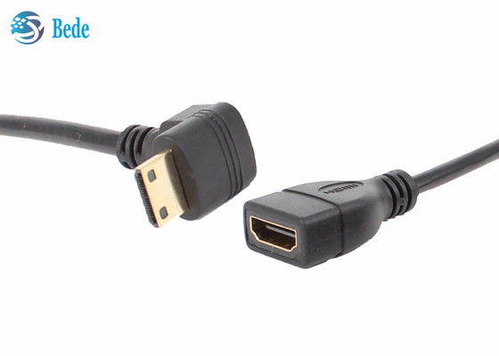 Angled Mini HDMI Male to HDMI Female Cable Adapter Connector 4 Directions Up-Down-Left-Right