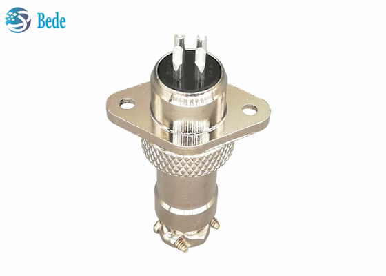 Rhombus Flange Gx12 5 Pin Connector 3A 200V Military Circular Connectors