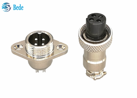 Rhombus Flange Gx12 5 Pin Connector 3A 200V Military Circular Connectors