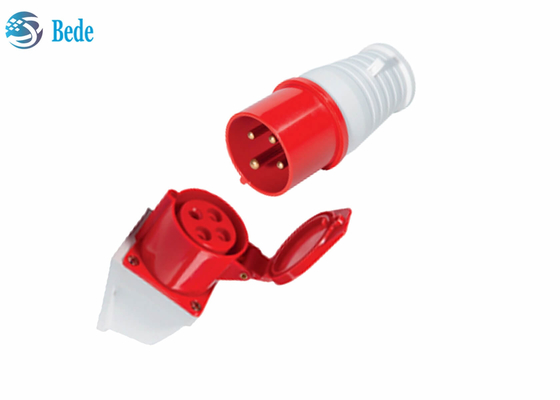16A 4pin Industrial Socket/Plug Waterproof Male Female Connectors 380-415V