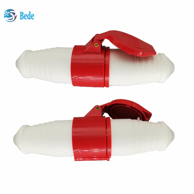 AC 380-415V 16A Industrial Power Connector IP44 Waterproof 4Pin 3 Phase 3P+E Red