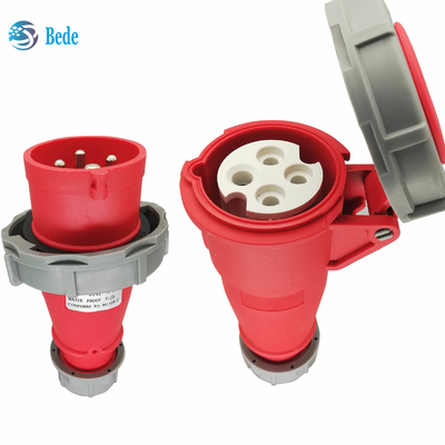 IP67 Industrial Plug Socket 4 Pins(3P+E) 16 And 32 Amp Docking Type