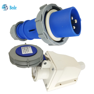 Industrial Plug Socket 16 Amp 220V-250V 3Pins Wall Mounting Type For Industrial Equipment