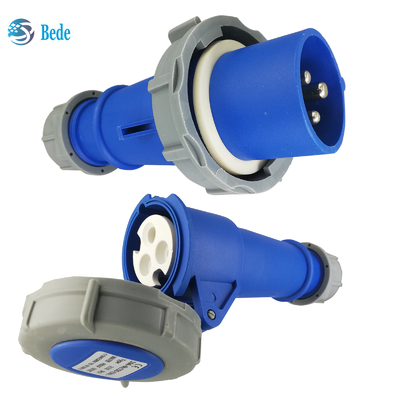 Reliable Single Phase Industrial Socket - Voltage 220V-250V 16A 3Pins Docking Type