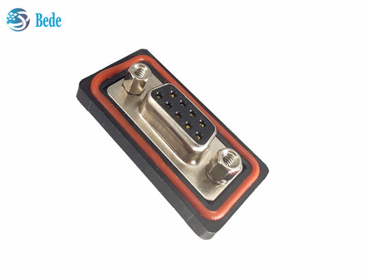 PA66 Silicone D Sub9 Female Connector High Current Voltage 500V Mounting Type Soldered