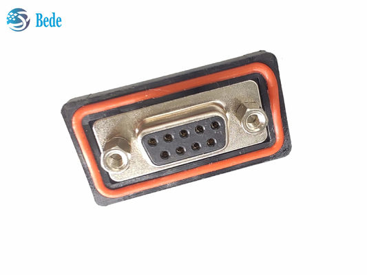 PA66 Silicone D Sub9 Female Connector High Current Voltage 500V Mounting Type Soldered